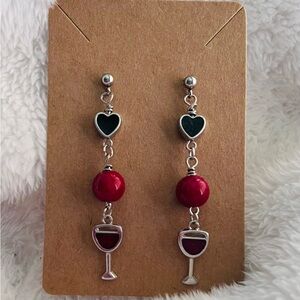 Handmade Wine Lover earrings 🍷